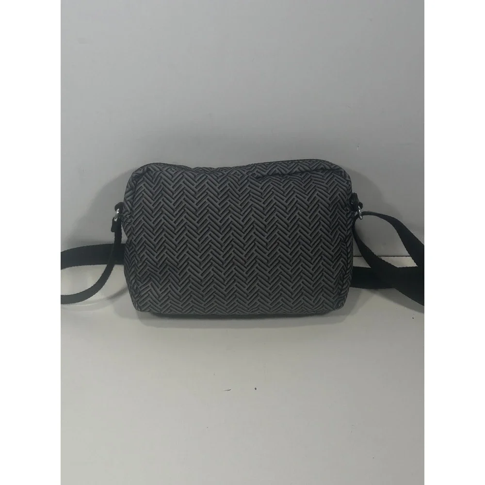 Kipling Grey Black Herringbone Crossbody Bag Adjustable Strap KI9338-R9D